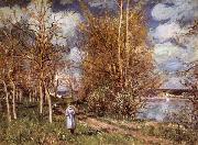 Alfred Sisley Small Meadows in Spring-By oil painting on canvas